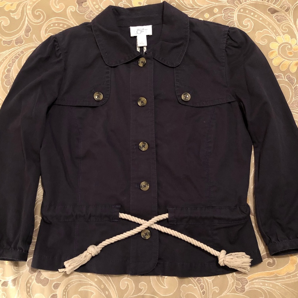 Navy Blue Drawstring Utility Jacket - image 1